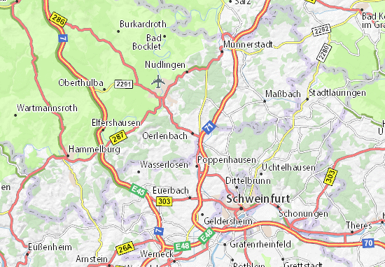 Karte Stadtplan Oerlenbach