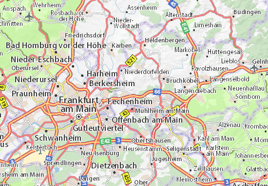 Karte Stadtplan Hochstadt