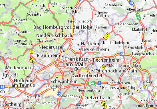 Preungesheim Map