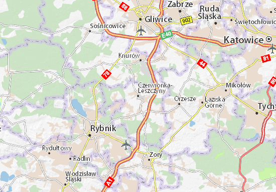 Karte Stadtplan Czerwionka-Leszczyny