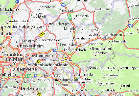 Karte Stadtplan Langendiebach