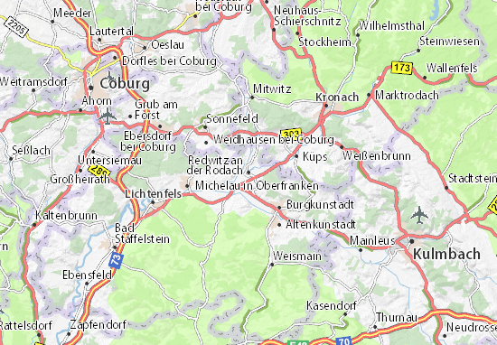 Mapa Redwitz an der Rodach