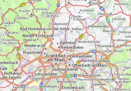 Kaart Plattegrond Bad Vilbel