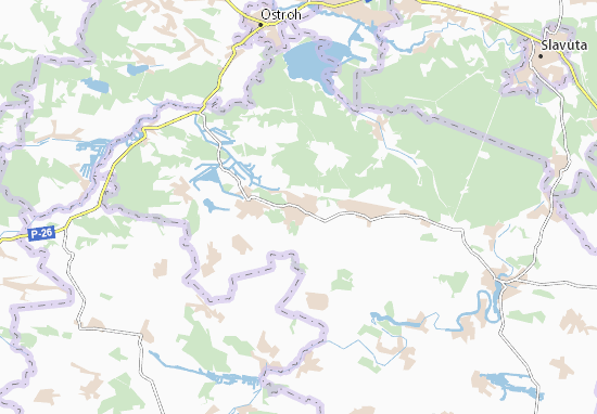 Karte Stadtplan Pluzhne