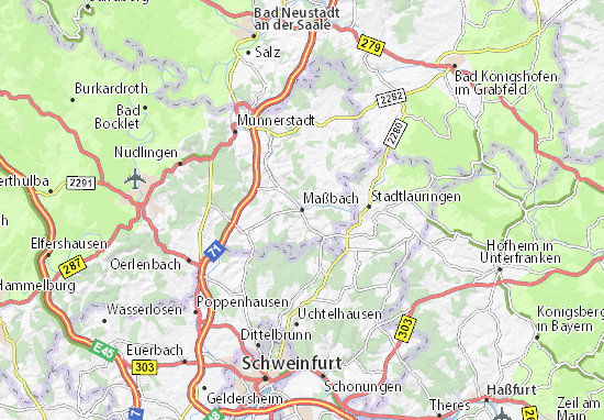 Kaart Plattegrond Maßbach