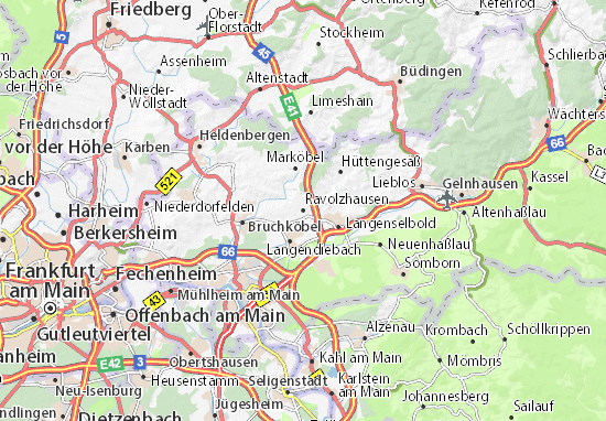 Karte Stadtplan Ravolzhausen