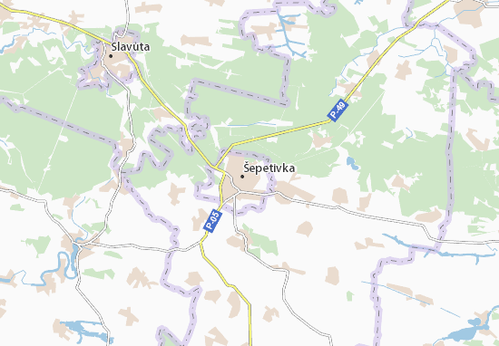 Karte Stadtplan Šepetivka