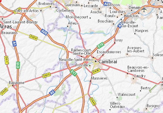 Kaart Plattegrond Raillencourt-Sainte-Olle