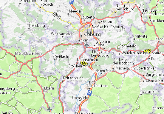 Karte Stadtplan Untersiemau