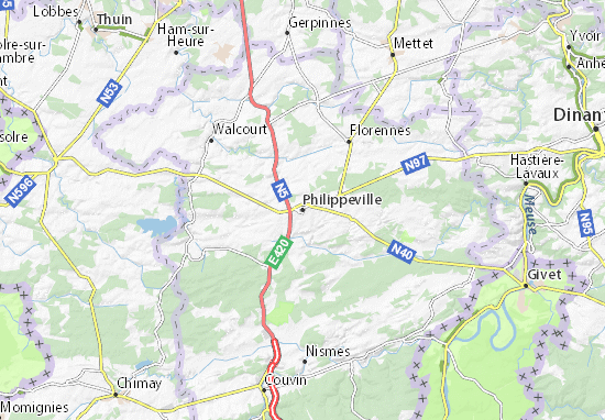 Kaart Plattegrond Philippeville