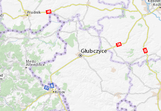 Kaart Plattegrond Głubczyce