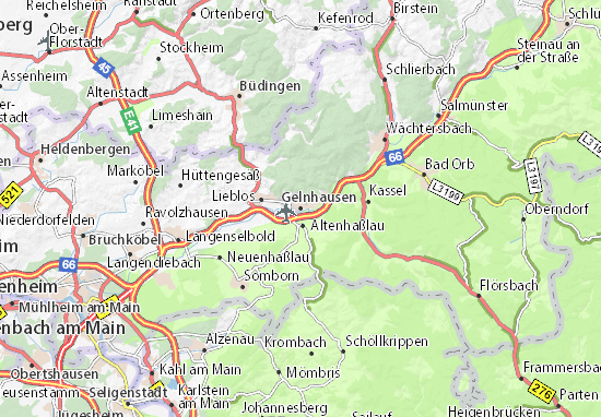 Karte Stadtplan Gelnhausen