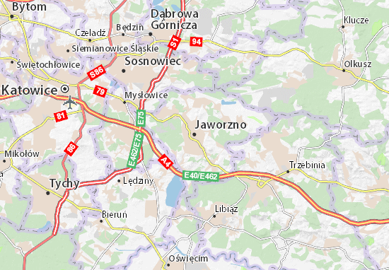 Karte Stadtplan Jaworzno