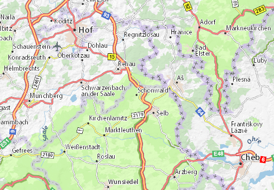 Karte Stadtplan Schönwald