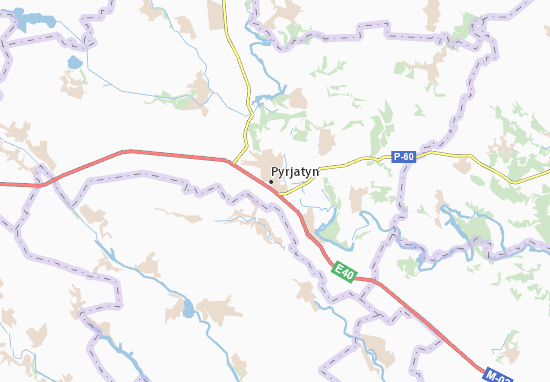 Pyrjatyn Map