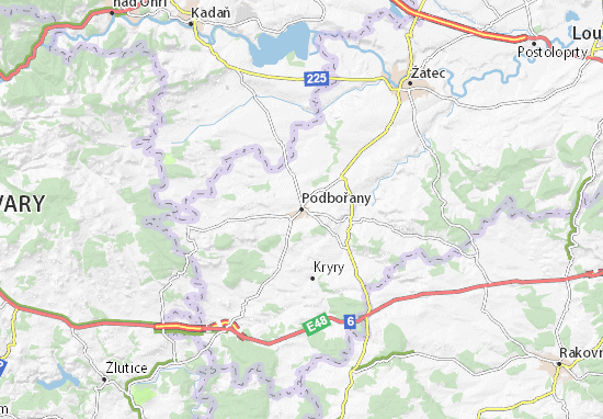 Karte Stadtplan Podbořany