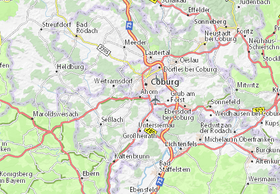 Karte Stadtplan Ahorn