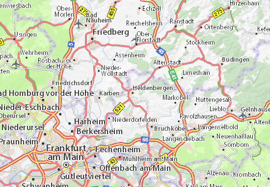 Karte Stadtplan Nidderau