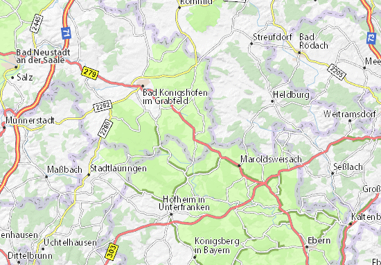 Karte Stadtplan Sulzdorf an der Lederhecke