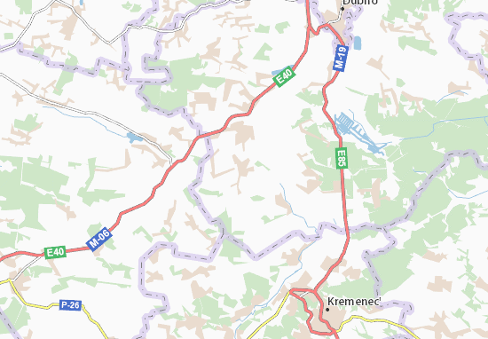 Karte Stadtplan Stovpets&#x27;