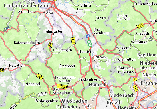 Karte Stadtplan Hünstetten