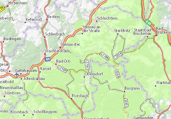 Gutsbezirk Spessart Map