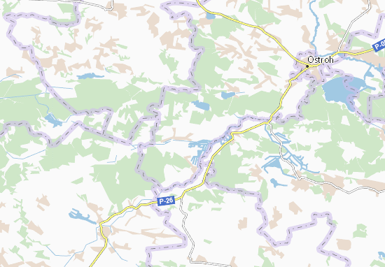 Kaart Plattegrond Novorodchytsi