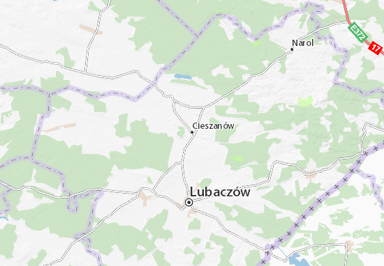 Karte Stadtplan Cieszanów