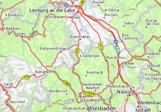 Karte Stadtplan Aarbergen