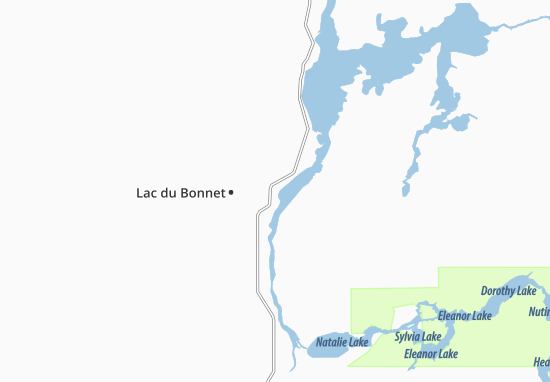 Kaart Plattegrond Lac du Bonnet
