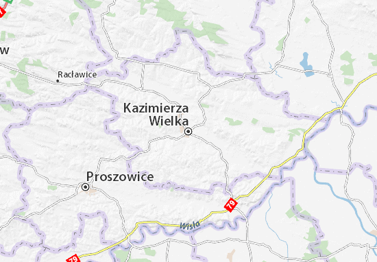 Kaart Plattegrond Kazimierza Wielka