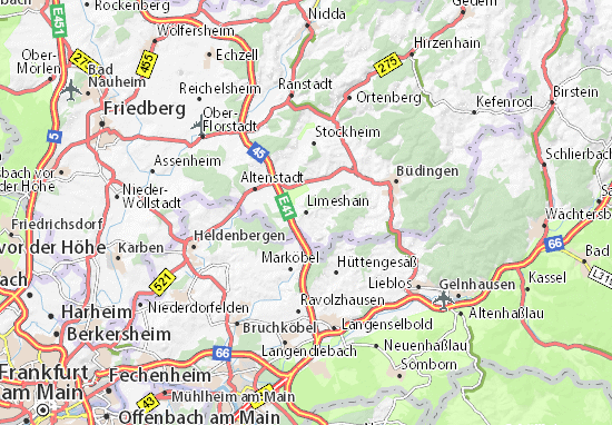 Karte Stadtplan Limeshain
