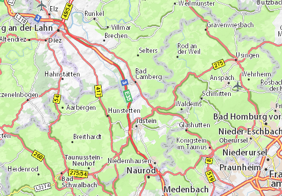 Karte Stadtplan Walsdorf