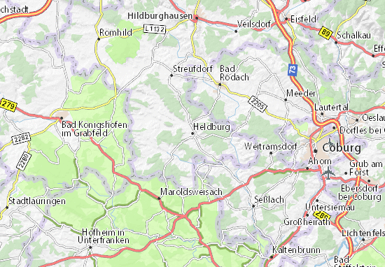 Kaart Plattegrond Heldburg