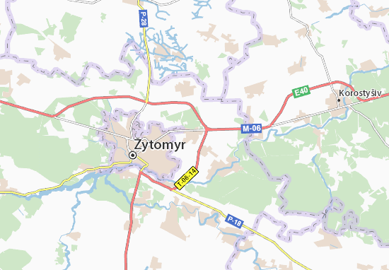 Mapa Hlybochytsya