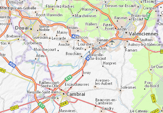 Karte Stadtplan Bouchain