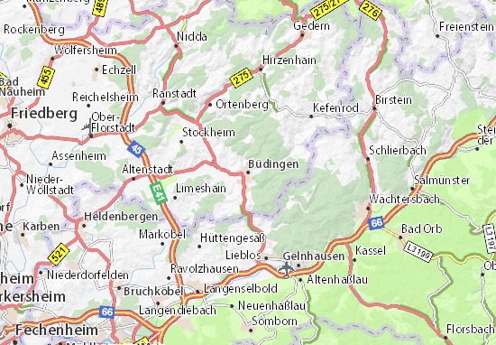 Karte Stadtplan Büdingen