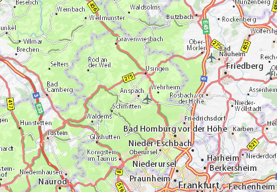 Karte Stadtplan Anspach