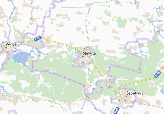 Karte Stadtplan Slavuta