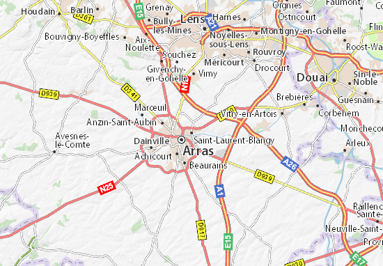 Kaart Plattegrond Saint-Laurent-Blangy