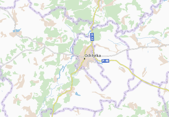 Ochtyrka Map