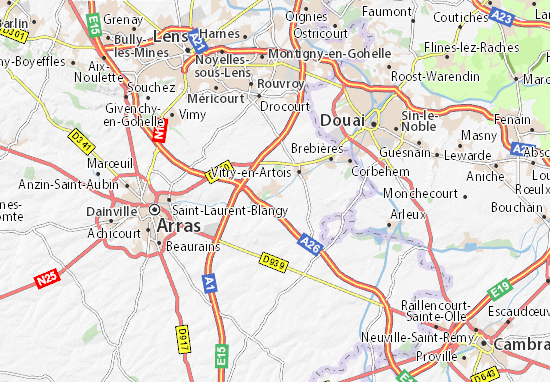 Mapa Biache-Saint-Vaast