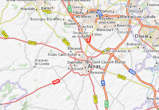 Kaart Plattegrond Anzin-Saint-Aubin