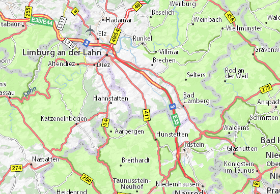 Karte Stadtplan Hünfelden