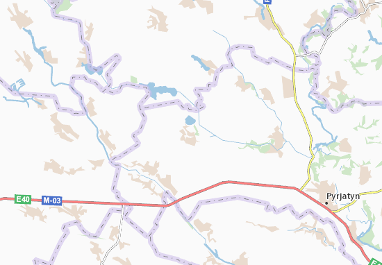 Karte Stadtplan Berezova Rudka