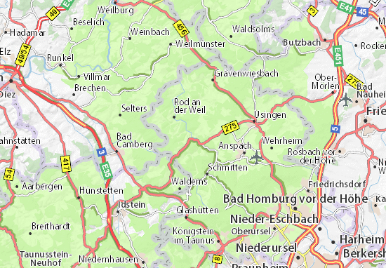 Karte Stadtplan Weilrod