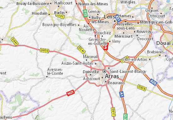 Karte Stadtplan Marœuil
