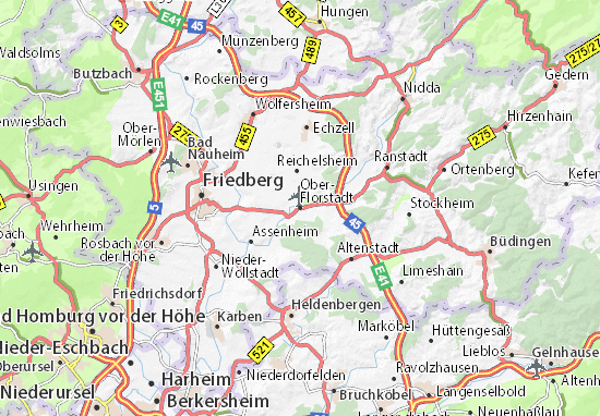 Karte Stadtplan Ober-Florstadt