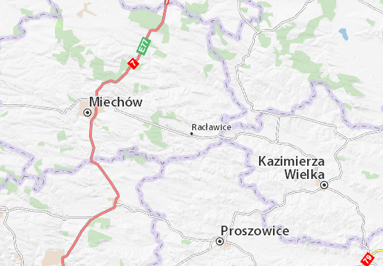 Kaart Plattegrond Racławice