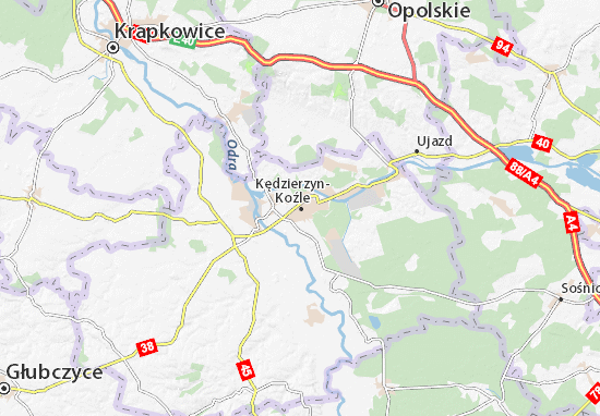 Karte Stadtplan Kędzierzyn-Koźle